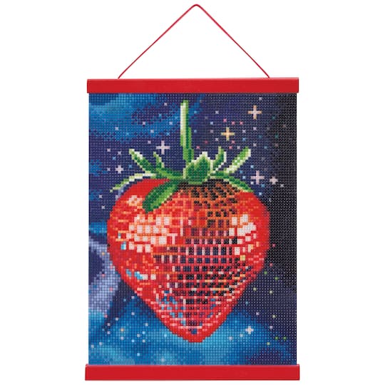 8.5" x 11" Strawberry Diamond Art Kit with Wooden Frame by Make Market®